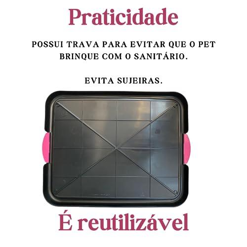         MY PET BRASIL Sanitário para Cachorros, Sanitário Higiênico para Cães, Xixi Dog, sanitário canino Rosa, 19761       