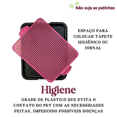         MY PET BRASIL Sanitário para Cachorros, Sanitário Higiênico para Cães, Xixi Dog, sanitário canino Rosa, 19761       